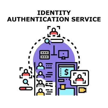 Identity authentication service for user data protection イラスト素材