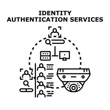 Identity authentication services securing system access Stock Illustration