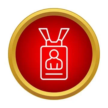 Identity card badge security access credential icon Stock Illustration