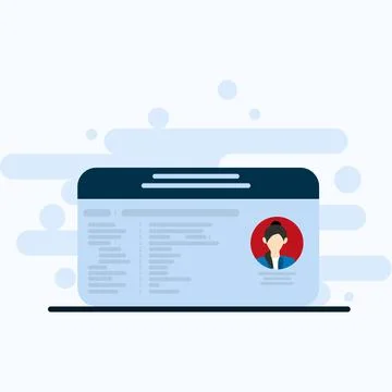 Identity card concept Illustrazione stock