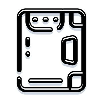 Identity card icon presenting personal profile information Stock Illustration