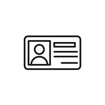 Identity card icon vector set collection for web Illustration