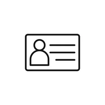 Identity card logo sign vector outline Illustration