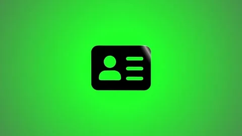 Identity card or identification document line icon, animated motion graphic.. Stock-Footage 346491216