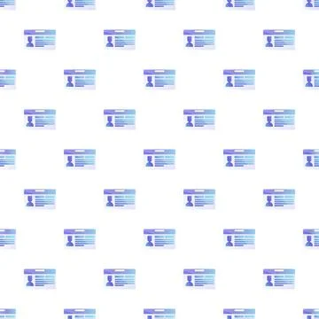 Identity card pattern creating seamless background texture Stock Illustration