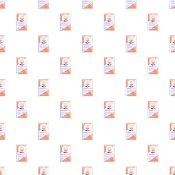 Identity card pattern creating seamless background design Stock Illustration