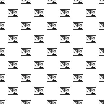 Identity card seamless pattern background for security and data Stock Illustration