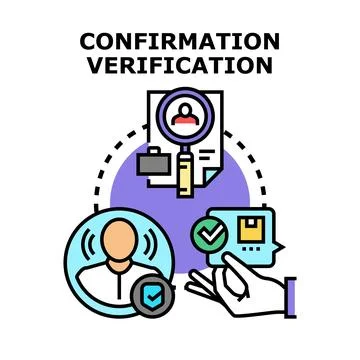 Identity confirmation verification process and data security Stock Illustration