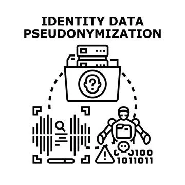 Identity data anonymization processing for information security Illustrazione stock