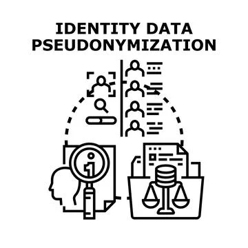 Identity data pseudonymization for privacy and security イラスト素材