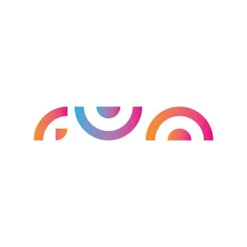 Identity design about blur text concept. Stock Illustration