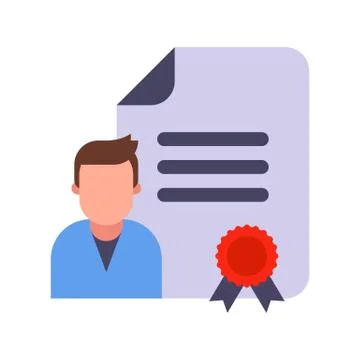 Identity document of a person. Create resume. Illustrazione stock
