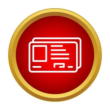 Identity document with photo and text on red background Stock Illustration