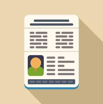 Identity document with profile information and identification data Stock Illustration
