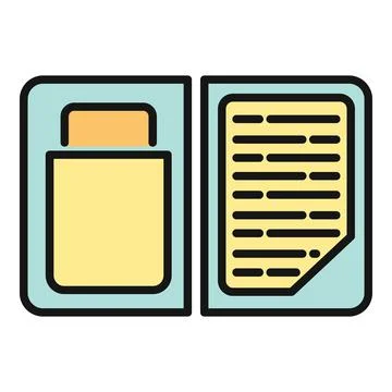 Identity document with profile picture and text Stock Illustration
