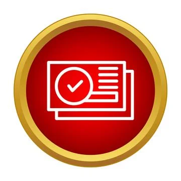 Identity document verification checking personal information Stockillustratie