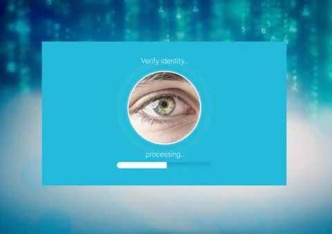 Identity eye Verify App Interface Stock Photos