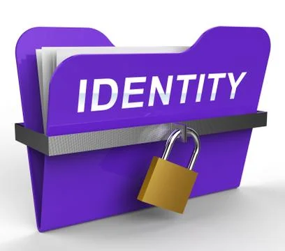 Identity File Shows Personal Folder 3d Rendering Stock Illustration