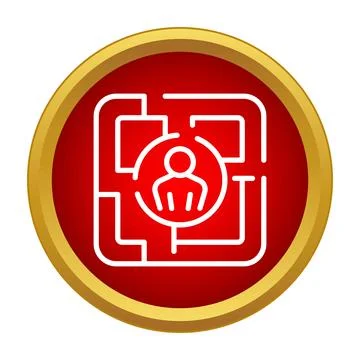 Identity finding system and authentication concept icon Stock Illustration