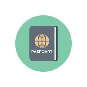 Identity flat color icon Stock Illustration