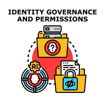 Identity governance and permissions concept vector illustration Stock Illustration