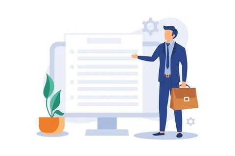 Identity guidelines flat modern design illustration Illustrazione stock