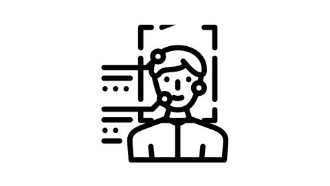 Identity identification black icon animation 스톡 동영상 156674609