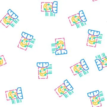 Identity identification vector seamless pattern flat イラスト素材