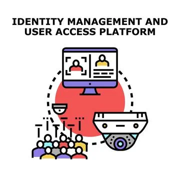 Identity management and user access platform concept Stock Illustration