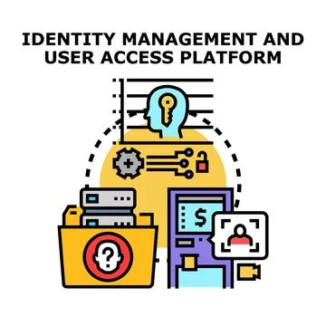 Identity management and user access platform concept Stock Illustration