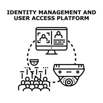 Identity management and user access platform concept Stock Illustration