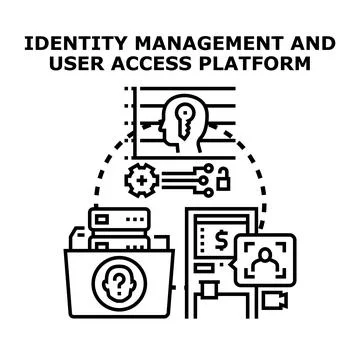 Identity management and user access platform concept Stock Illustration