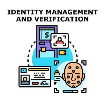 Identity management and verification digital security concept Stock Illustration