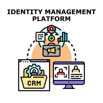 Identity management platform managing digital user data Stock Illustration
