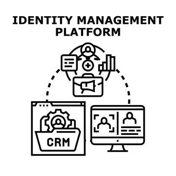 Identity management platform managing digital user data Stock Illustration