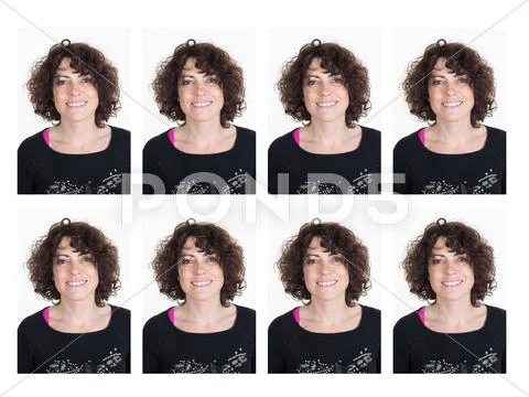 Identity pictures for official document ( passport, etc..) Stock Photos