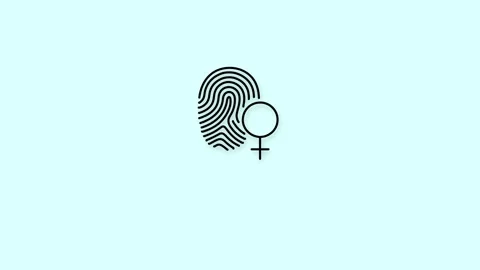 Identity Is Power Abstract Line Art of Female Strength and Equality  Stock Footage 324410460