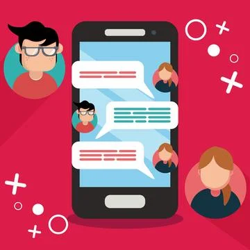 Identity proof via smartphone cartoon vector illustration Stock Illustration