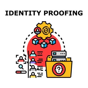 Identity proofing process validating secure digital id data イラスト素材