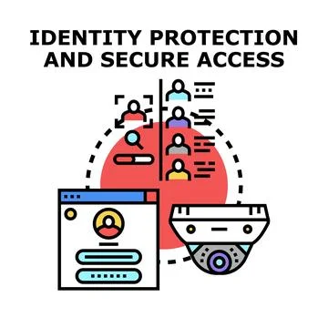 Identity protection concept and secure access system Stock Illustration