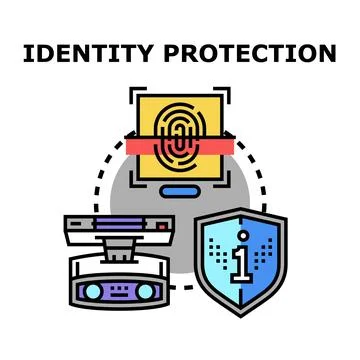 Identity protection using biometric data shielding concepts Stock Illustration