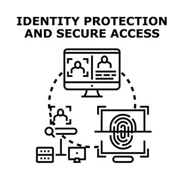 Identity protection using secure digital access system Stock Illustration