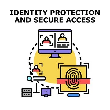 Identity protection using secure digital access system Stock Illustration