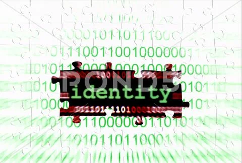 Identity puzzle concept Stock Illustration