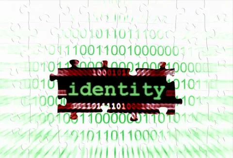 Identity puzzle concept Stock Illustration