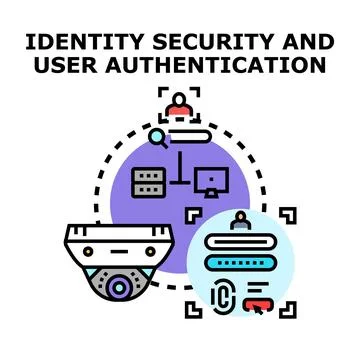 Identity security user authentication vector concept イラスト素材