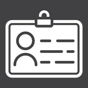 Identity solid icon, id and identification Stock Illustration