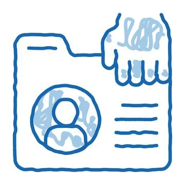 Identity Theft doodle icon hand drawn illustration Illustrazione stock