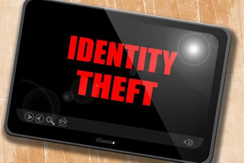 Identity theft fraud background Illustrazione stock
