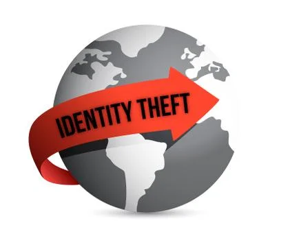 Identity theft globe Illustrazione stock